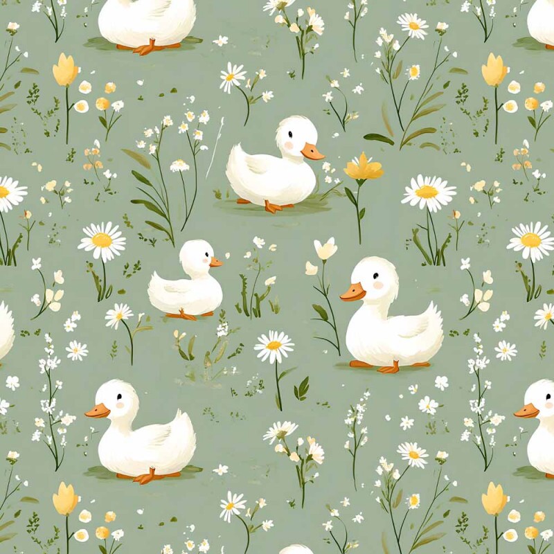 TRICOLINE 100% ALGODÃO DIGITAL  - PATAQUADA - PATO PEQUENO