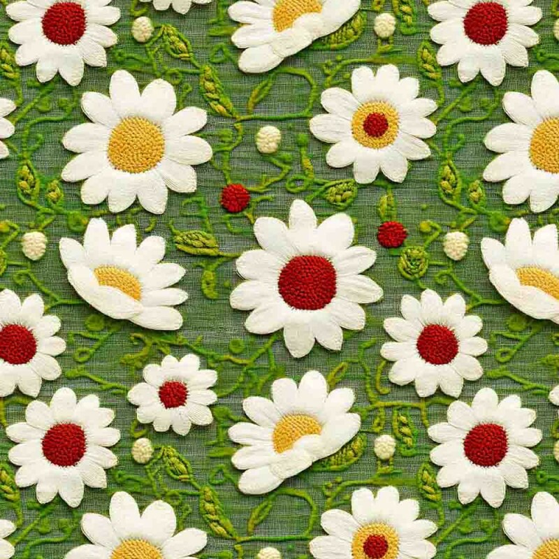 JN25 - TRICOLINE 100% ALGODÃO DIGITAL  -VERVER  - MARGARIDAS 98297-001