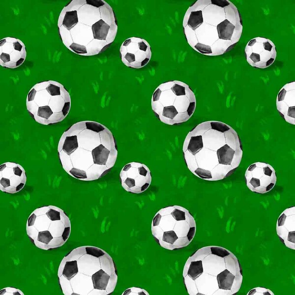 AG25 - TRICOLINE 100% ALGODÃO DIGITAL  -COLEÇÃO SPORTS - BOLA FUTEBOL