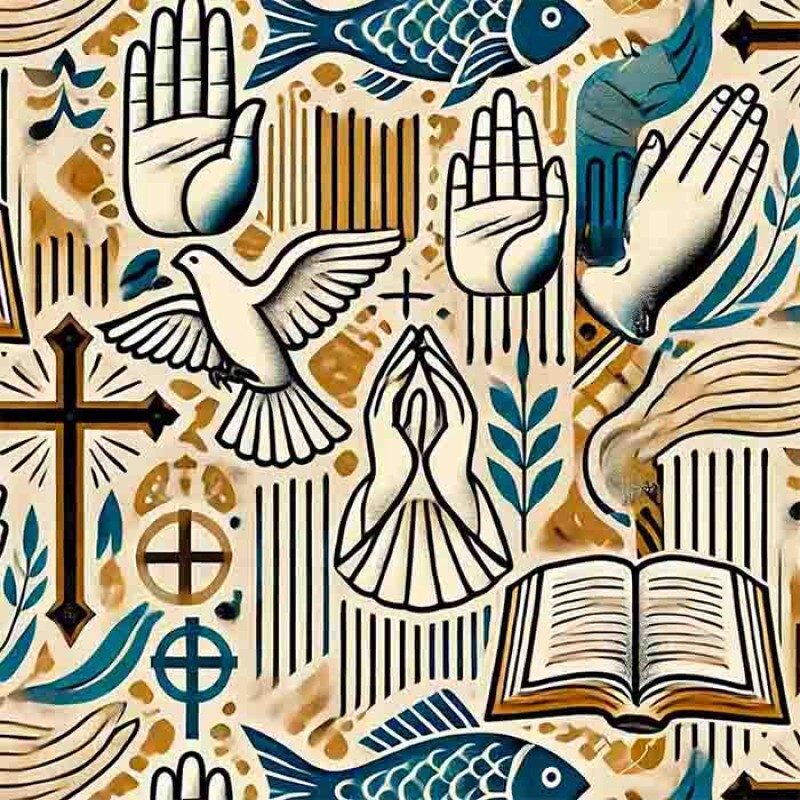 JL25 - TRICOLINE 100% ALGODÃO DIGITAL  -COLEÇÃO DIVINO - ESTAMPA COMPLETA