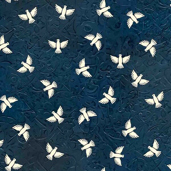 JL25 - TRICOLINE 100% ALGODÃO DIGITAL  -COLEÇÃO DIVINO - POMBA BRANCA