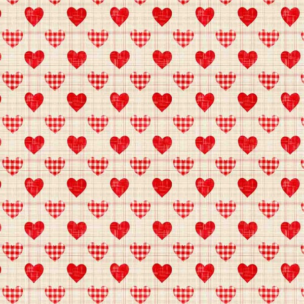 JL25 - TRICOLINE 100% ALGODÃO DIGITAL -COLEÇÃO VINTAGE RED - CORAÇÃO 99302/001