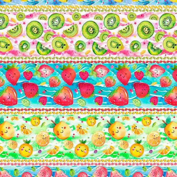 JL25 - TRICOLINE COLEÇÃO CUTE FRUIT - BARRADO 100% ALGODÃO - 99625/001