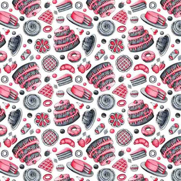 AG25 - TRICOLINE COLEÇÃO COZINHEIROS - BOLOS - 100% ALGODÃO 00681/001