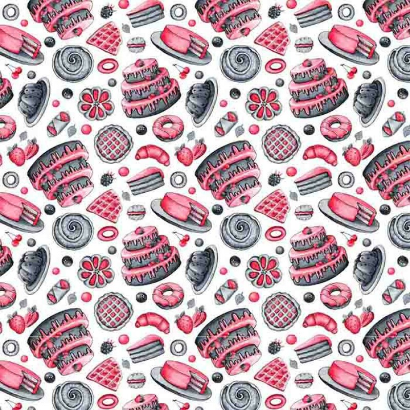 AG25 - TRICOLINE COLEÇÃO COZINHEIROS - BOLOS - 100% ALGODÃO 00681/001