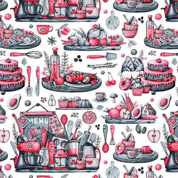 AG25 - TRICOLINE COLEÇÃO COZINHEIROS - UTENSILIOS - 100% ALGODÃO 00684/001