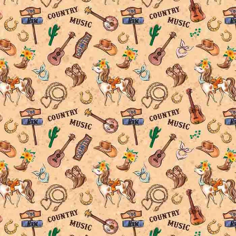 AG25 - TRICOL. COLEÇÃO SERTANEJO - ACESSORIOS COUNTRY - 100% ALGODÃO 00692/001