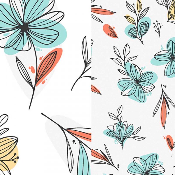 COLEÇÃO DIGITAL MEIO A MEIO BY AMANDA ANSALDO -TRIC.EST. FLORAL BEGE - ( 80108 VAR,01 ) - C