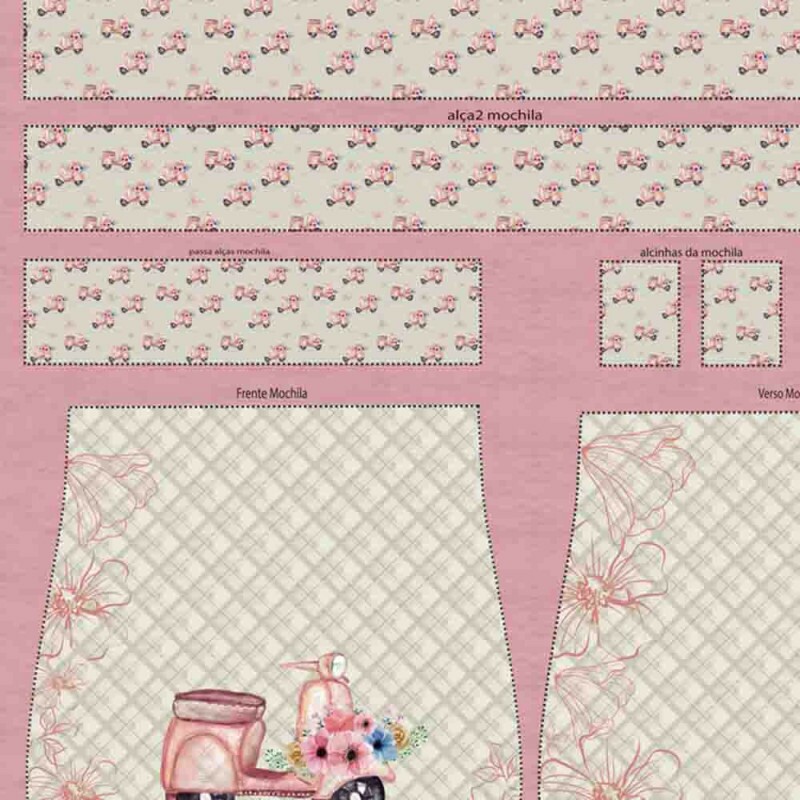 PAINEL DIGITAL - COLEÇÃO VINTAGE TRIP - ALBA JUNQUEIRA - VINTAGE HANDBAGS- ( 1,48 x 0,75 ) - ( 9100E4705 ) - P