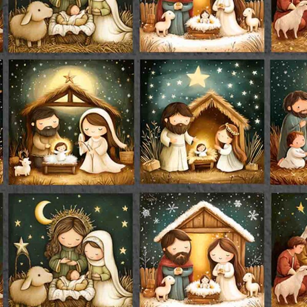 JN26 - TRICOL. COLEÇÃO PAINEIS NATAL -  PAINEL SAGRADA FAMILIA - 100% ALGODÃO - 98024-001