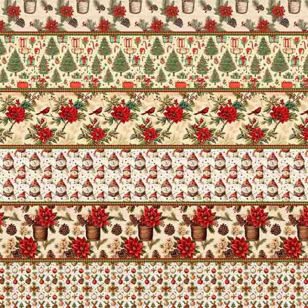 JN26 - TRICOL. COLEÇÃO NATAL - BARRADO VINTAGE - 100% ALGODÃO 98015-001