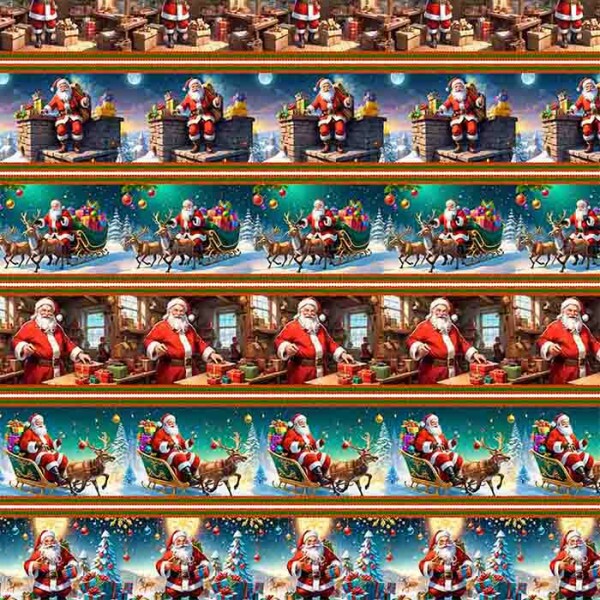 JN26 - TRICOL. COLEÇÃO NATAL - BARRADO PAPAI NOEL - 100% ALGODÃO 98018-001