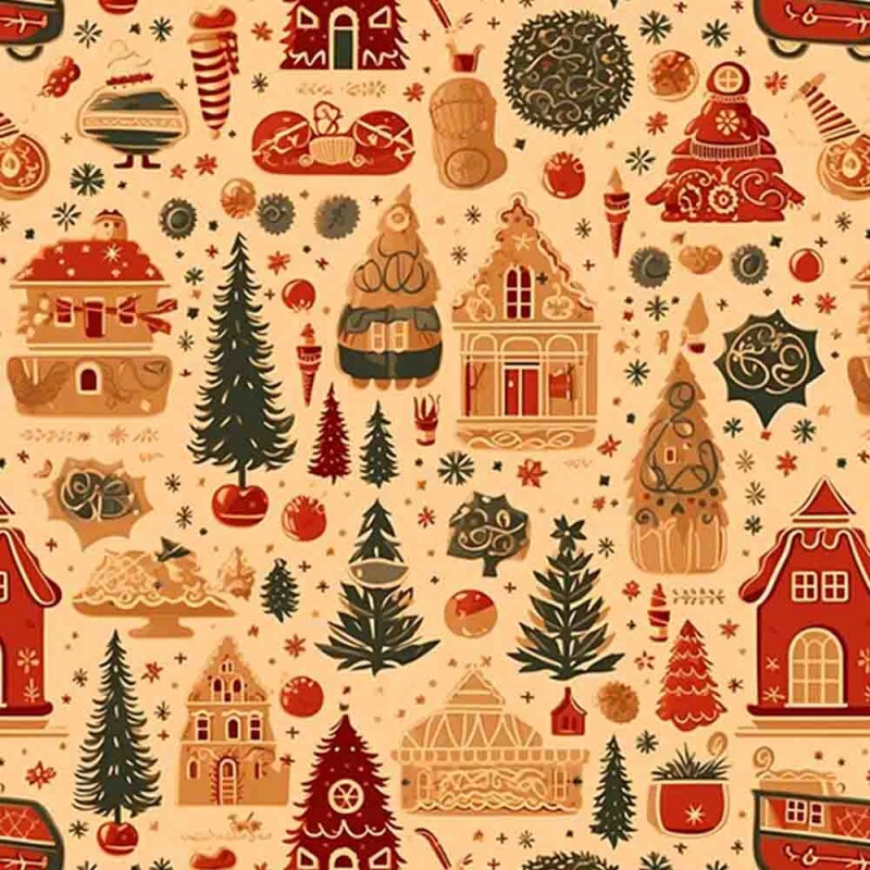 TRICOLINE 100% ALGODÃO DIGITAL  - NATAL 2025 -  NATAL MIUDO COUNTRY