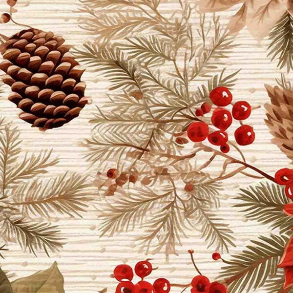 JN26 - TRICOL. COLEÇÃO NATAL VINTAGE - BICO DE PAPAGAIO GRANDE - 100% ALGODÃO 98284-001