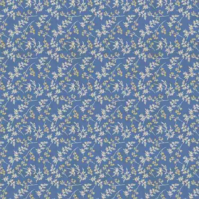 TRICOLINE 100% ALGODÃO DIGITAL  - CHEILA MACIEL - MACIEIRAS - FLORAL AZUL 99483/001