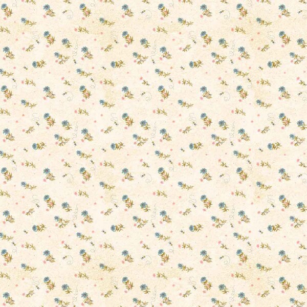 TRICOLINE CHEILA MACIEL - MACIEIRAS - FLORAL BEGE - 100% ALGODÃO 96752/001