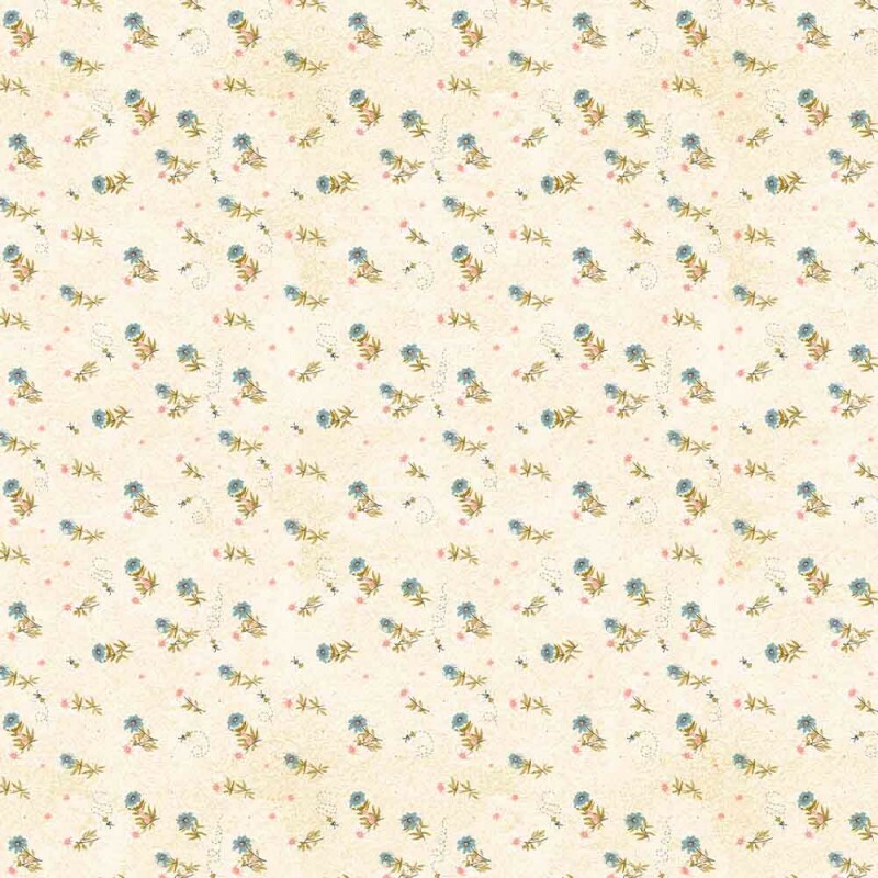 TRICOLINE CHEILA MACIEL - MACIEIRAS - FLORAL BEGE - 100% ALGODÃO 96752/001