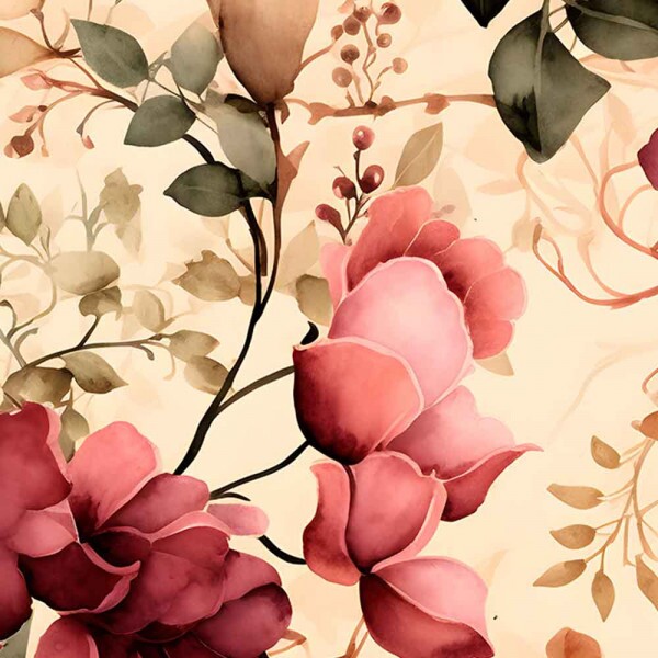 COLEÇÃO CLUBE MAIS CRIATIVO - TRIC. EST. DIGITAL - ROSAS BORDO - ( 82753 VAR,01 ) - C