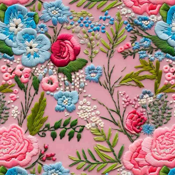 COLEÇÃO CLUBE MAIS CRIATIVO - TRIC. EST. DIGITAL - ROSAS AZUL - ( 82885 VAR,01 ) - C