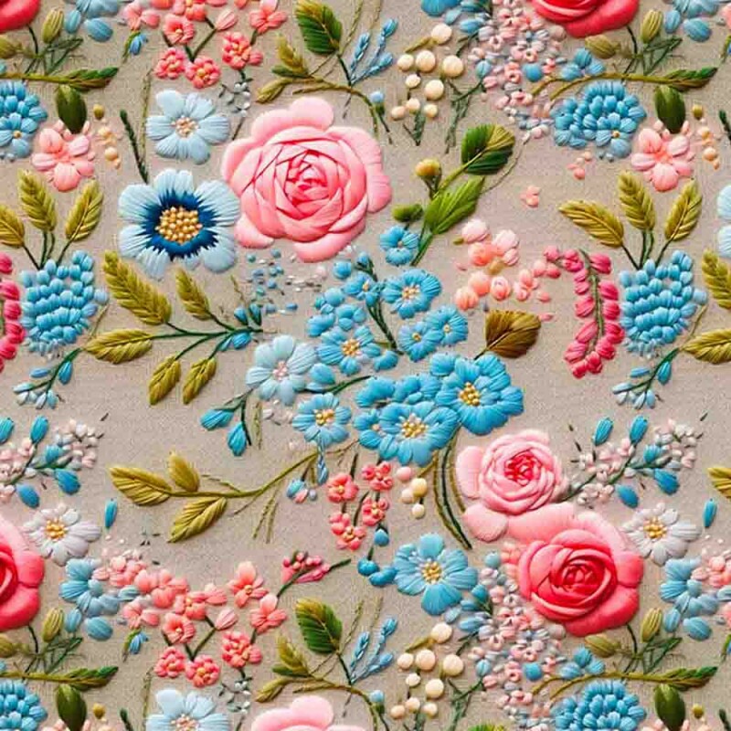 COLEÇÃO CLUBE MAIS CRIATIVO - TRIC. EST. DIGITAL - ROSAS C/ FD VERDE - ( 82886 VAR,01 ) - C