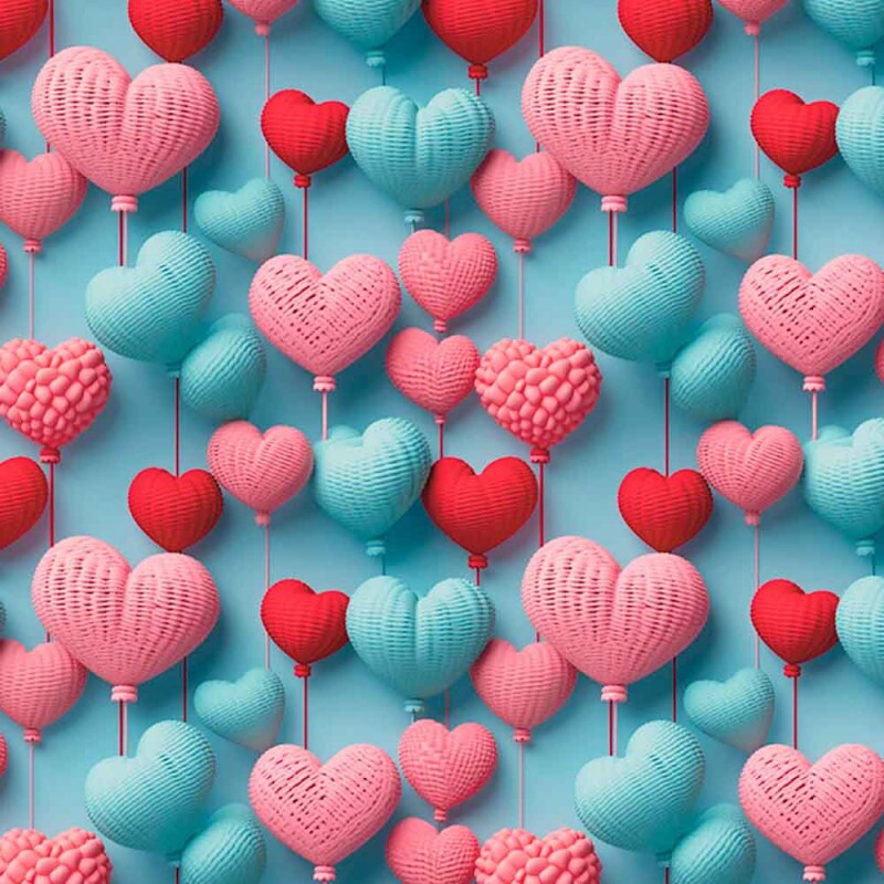 COLEÇÃO CLUBE MAIS CRIATIVO - TRIC. EST. DIGITAL - CORAÇÃO FD AZUL CLARO - ( 82658 VAR,01 ) - C