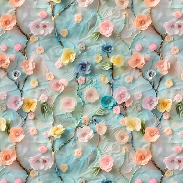 COLEÇÃO CLUBE MAIS CRIATIVO - TRIC. EST. DIGITAL - FLORAL MEDIO - C