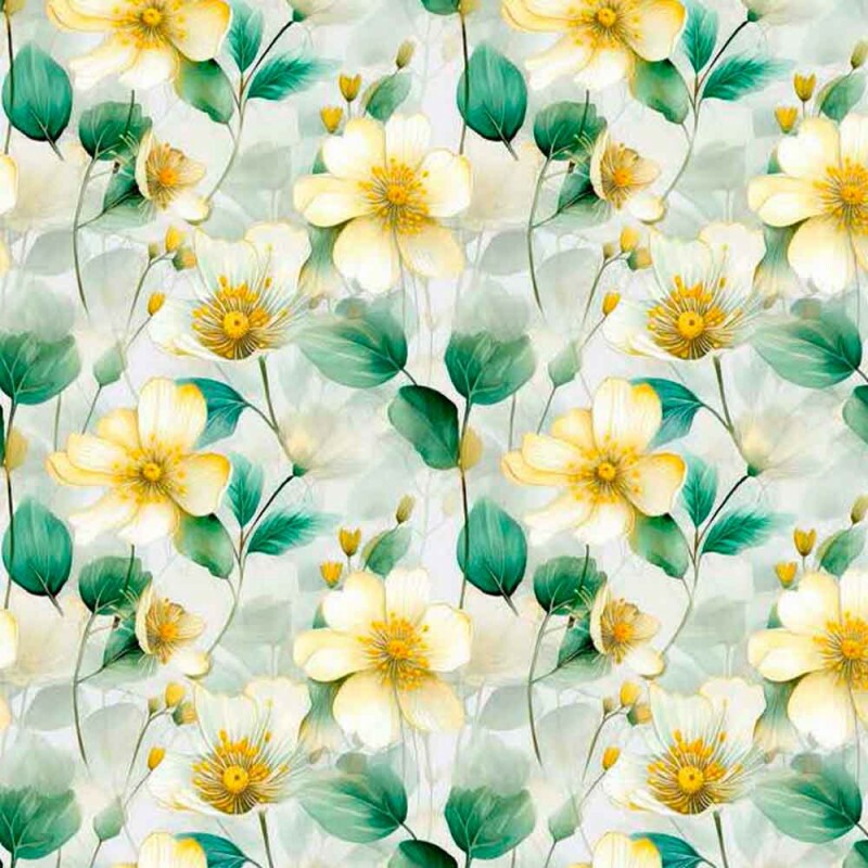 COLEÇÃO CLUBE MAIS CRIATIVO - TRIC. EST. DIGITAL - FLORAL AMARELO - ( 82878 VAR,01 ) - C