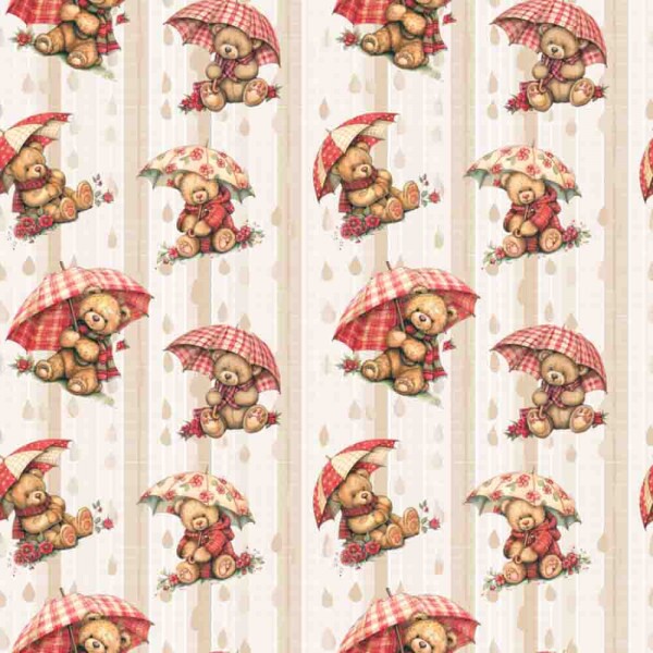 COLEÇÃO RAINY BEARS CMC 4  - TRIC. EST. DIGITAL -URSO BEGE  91789-01