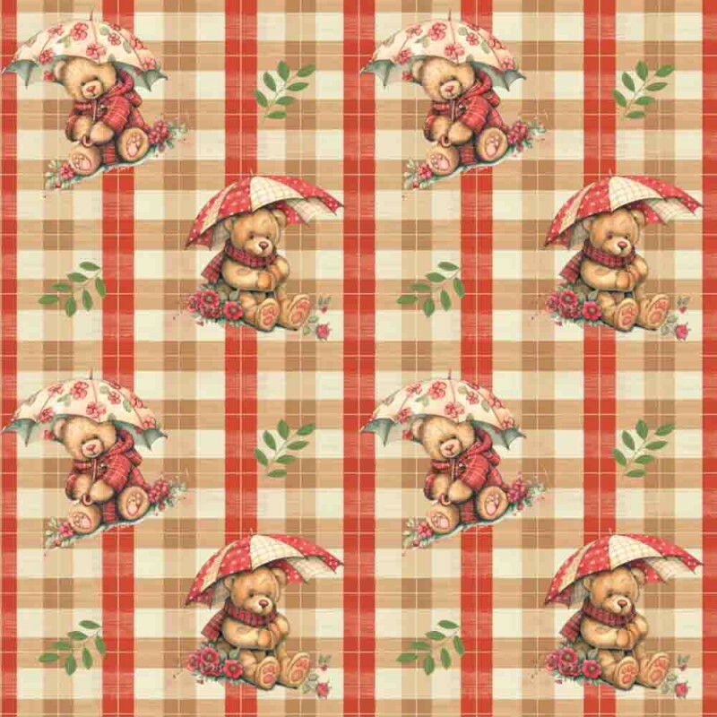 COLEÇÃO RAINY BEARS CMC 4  - TRIC. EST. DIGITAL - URSO XADREZ  91792-01