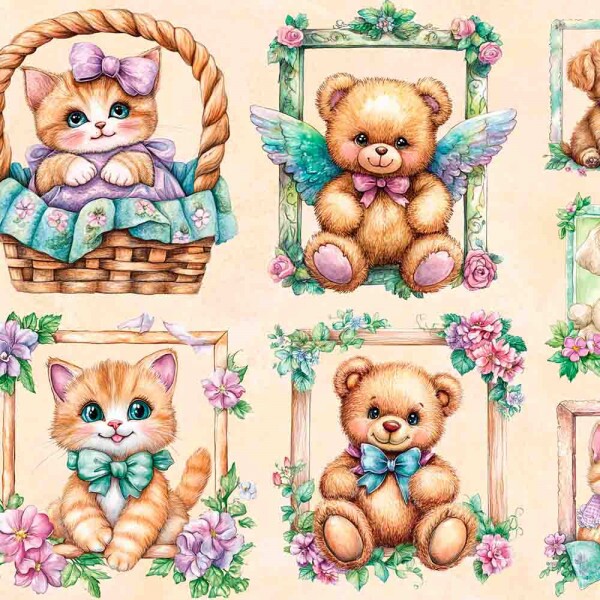 COLEÇÃO EXCLUSIVA CMC 5 - PAINEL CACHORRO, GATO, URSO