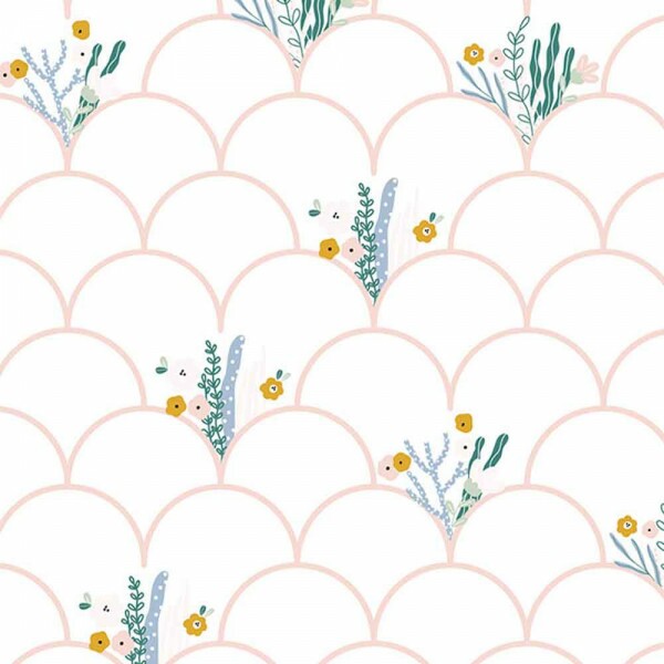 COLEÇÃO MUNDO MAGICO FD DO MAR - POR MARIANA CURTI - ESCAMA FLORAL ROSE - ( 78745 - VAR,01 ) - C