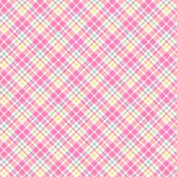 AB25 - FLANELA 100% ALGODÃO DIGITAL  -XADREZ ENVIESADO ROSA