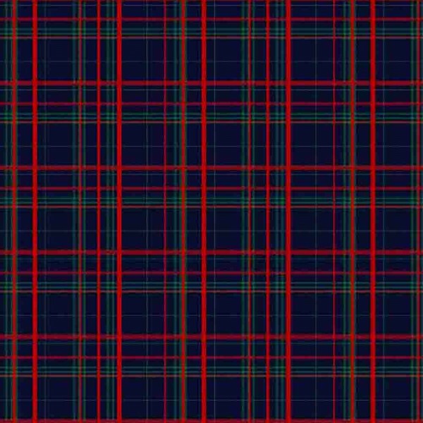 AB25 - FLANELA 100% ALGODÃO DIGITAL  -XADREZ ESCOSES MARINHO COM VERMELHO