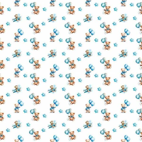 COLEÇÃO TWO BABY - FRALDA EST. DIGITAL QUADRADINHO 2 X 2 URSINHOS -  ( 89883 VAR,01 )