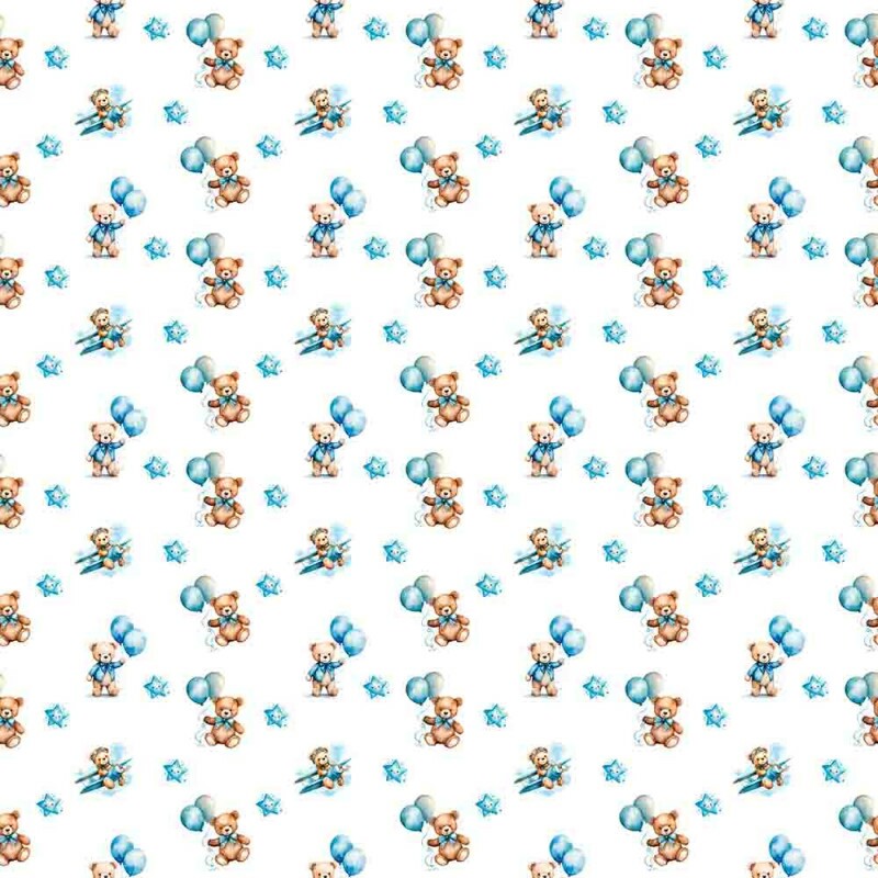 COLEÇÃO TWO BABY - FRALDA EST. DIGITAL QUADRADINHO 2 X 2 URSINHOS -  ( 89883 VAR,01 )