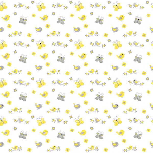 COLEÇÃO TWO BABY - FRALDA EST. DIGITAL QUADRADINHO 2 X 2 - BORBOLETAS E PASSAROS -  ( 89884 VAR,01 )