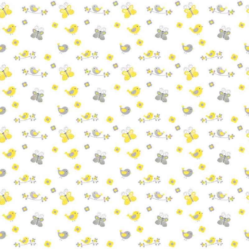 COLEÇÃO TWO BABY - FRALDA EST. DIGITAL QUADRADINHO 2 X 2 - BORBOLETAS E PASSAROS -  ( 89884 VAR,01 )