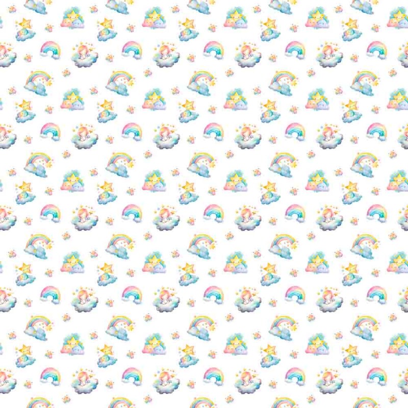 COLEÇÃO TWO BABY - FRALDA EST. DIGITAL QUADRADINHO 2 X 2 - ARCO-IRIS -  ( 89885 VAR,01 )