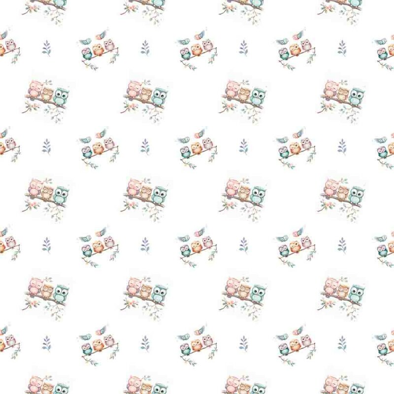 COLEÇÃO TWO BABY - FRALDA EST. DIGITAL QUADRADINHO 2 X 2 CORUJAS -  ( 89881 VAR,01 )