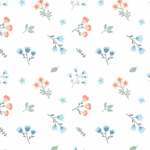 COLEÇÃO TWO BABY - FRALDA EST. DIGITAL QUADRADINHO 2 X 2 - FLORAL 1 - 95767-001