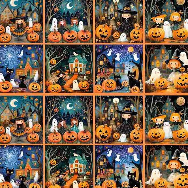 TRICOLINE 100% ALGODÃO DIGITAL  - HALLOWEEN 2025 -  PAINEL