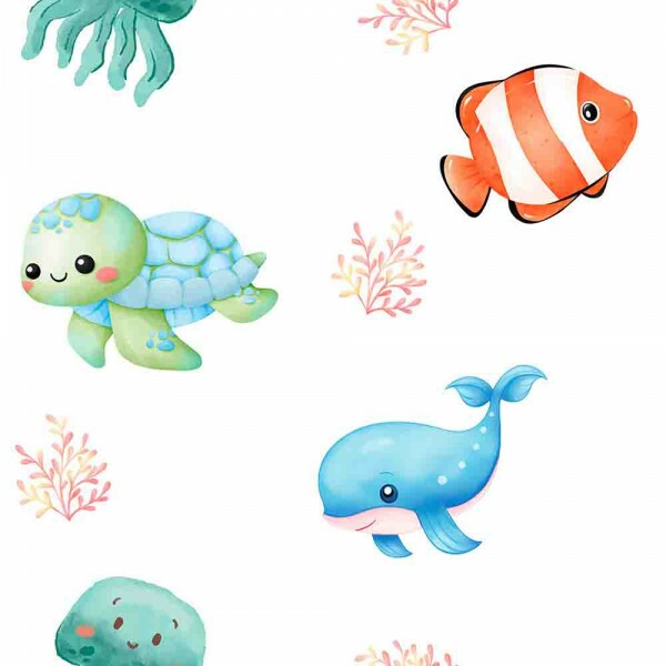 COLEÇÃO TWO BABY - TRIC.EST. DIGITAL - PEIXE, BALEIA, AGUA VIVA, TARTARUGA - 95763-001