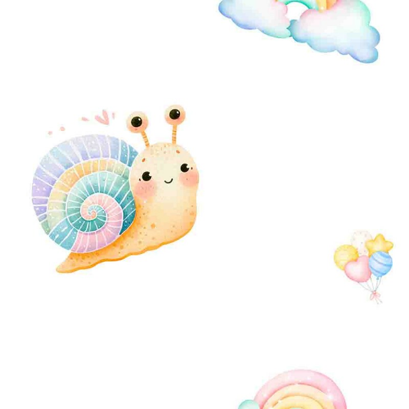 COLEÇÃO TWO BABY - TRIC.EST. DIGITAL - CARACOL E ARCO IRIS - 95769-001