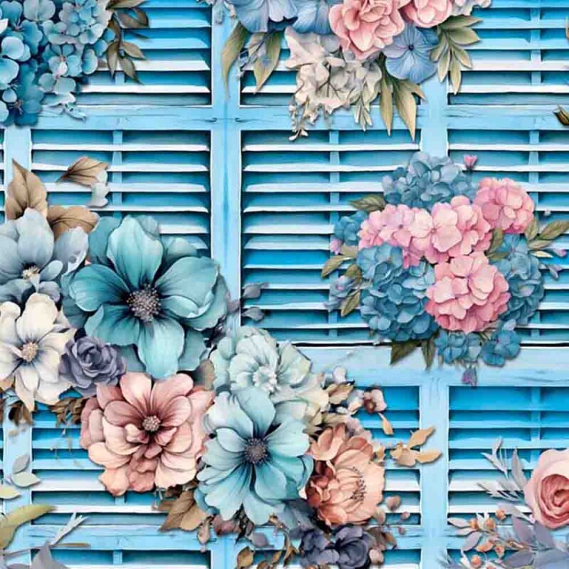 COL/ DIGITAL- SAINT TROPEZ  BY JOANA BORGA -TRIC.  EST. VENEZIANA C/ HORTENCIA - ( 84216 VAR,01) - C