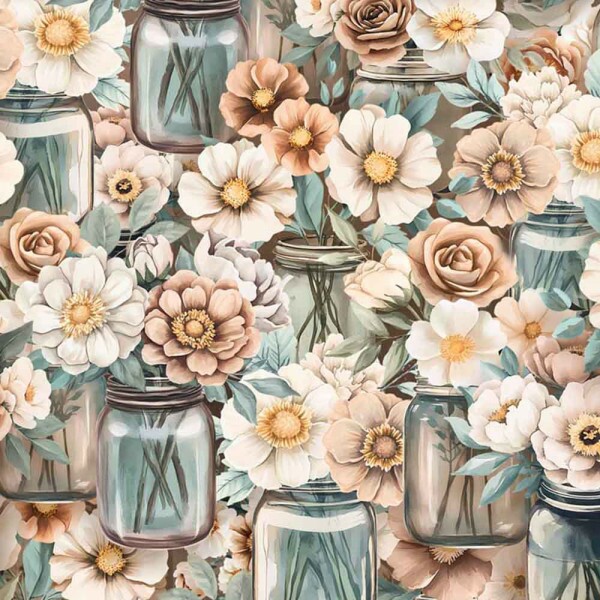 COLEÇÃO JOANA BORGA - FLORES E VIDROS - 93885/001