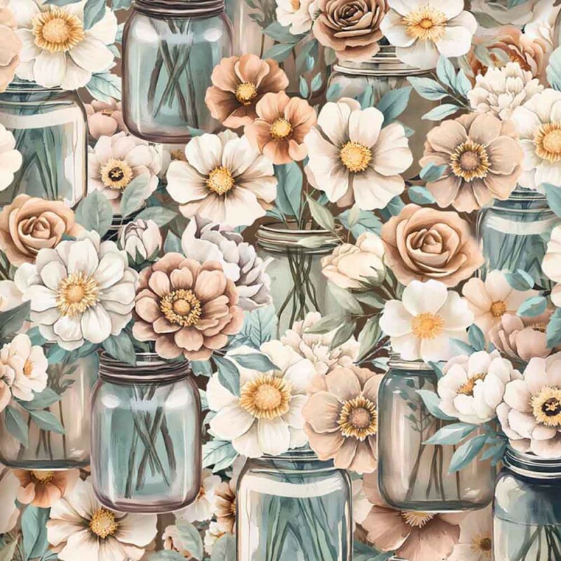 COLEÇÃO JOANA BORGA - FLORES E VIDROS - 93885/001