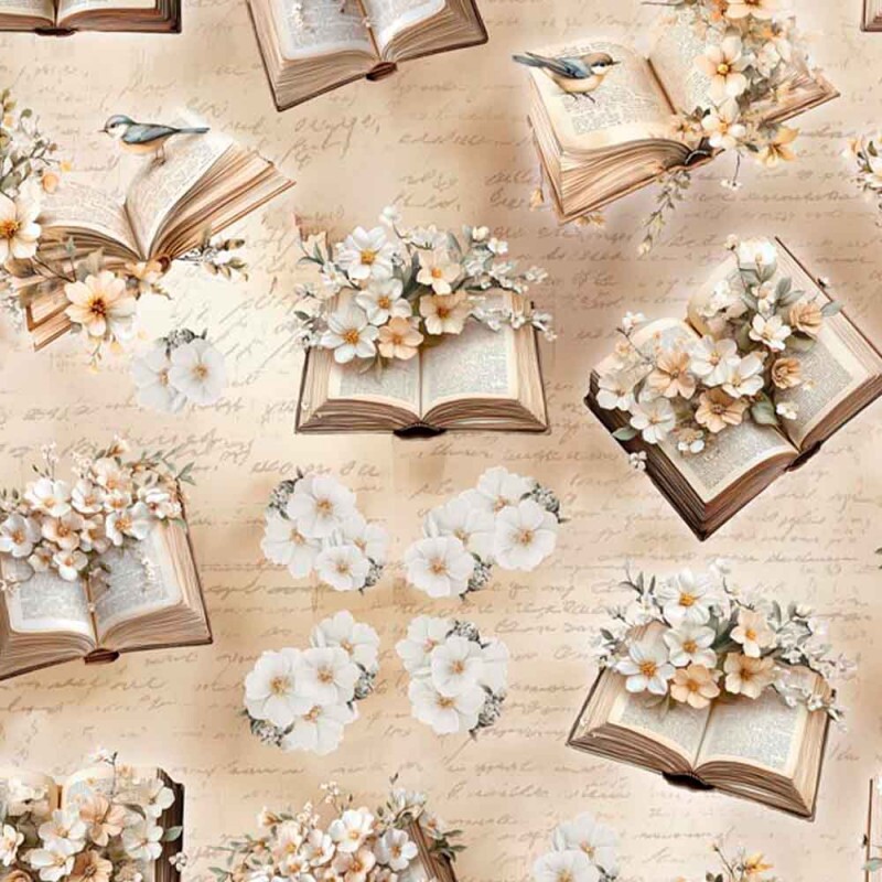 COLEÇÃO JOANA BORGA - LIVROS, FLORES E PASSARINHOS - 93886/001