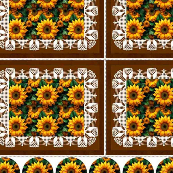 COLEÇÃO AMERICANOS JUARI SOUZA - SARJA DIGITAL HIDRORREPELENTE - LARG 1,70m - GIRASSOL