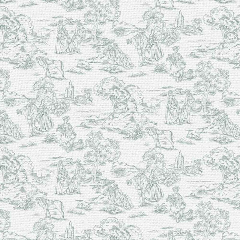 LINHO EST. TOLIE DE JOUY VERDE - 75% ALG. 17% VISC. 8% LINHO