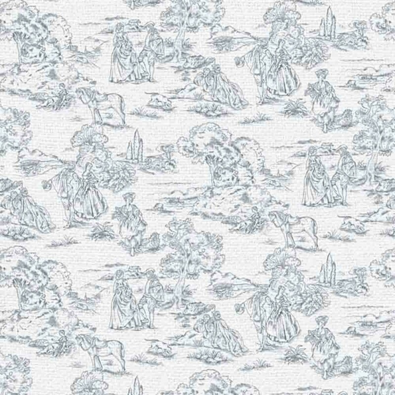 LINHO EST. TOILE DE JOUY DENIN - 75% ALG. 17% VISC. 8% LINHO